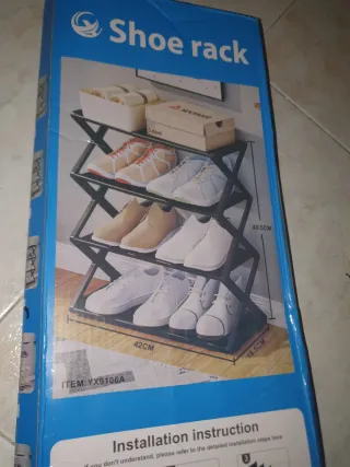 Zapatero Organizador 4 Niveles Negro