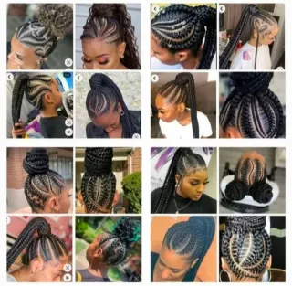 Trenzas africanas con rizos
