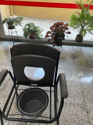 Silla WC portátil con reposabrazos