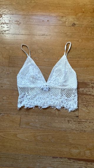 Top de encaje blanco