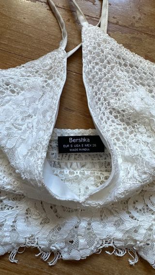 Top de encaje blanco