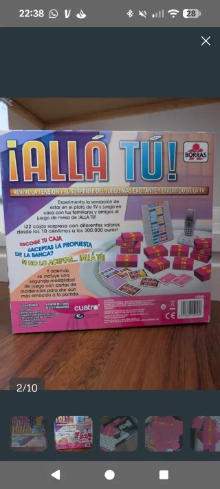 Juego de mesa ¡Allá Tú! de Borras