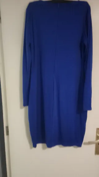 Vestido azul manga larga