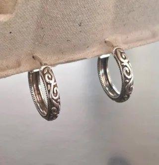 Pendientes Aro Plata Diseño Filigrana