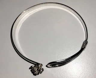 Pulsera Plata Diseño Flor