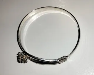 Pulsera Plata Diseño Flor