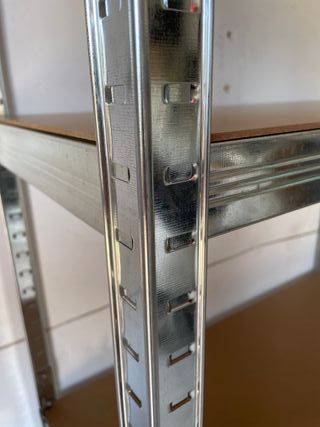 PACK 2 Estanterias metal 5 baldas madera 180x90x40