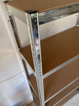 PACK 2 Estanterias metal 5 baldas madera 180x90x40