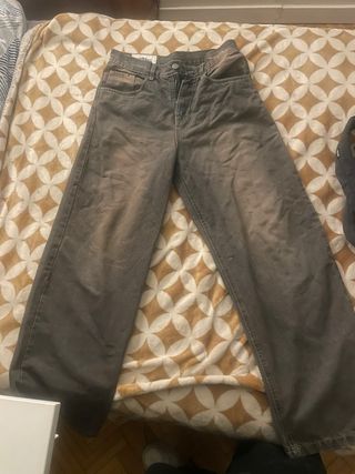 Pantalones Daffodil Baggy Grises Lavados Talla 28