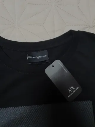 Camiseta Armani Exchange Negra Logo GA