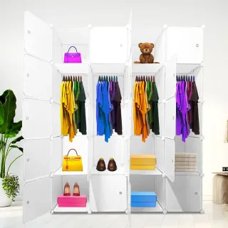 Armario Vestidor 20 Cubos/Puertas Blanco NUEVO