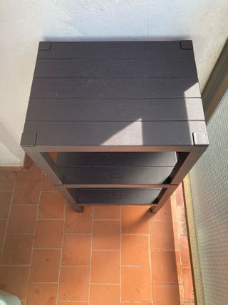 Estantería exterior/baño negra