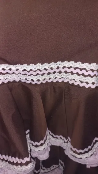 Traje Flamenca Marrón y Rosa Talla 40