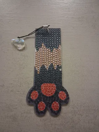 Marcador de páginas con abalorios