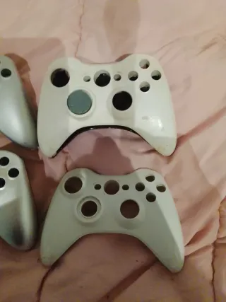 Carcasas Mando Xbox 360 Plata y Blanco