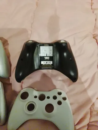 Carcasas Mando Xbox 360 Plata y Blanco