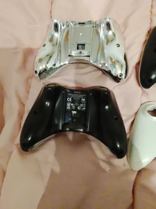 Carcasas Mando Xbox 360 Plata y Blanco