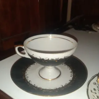 Set 2 Tazzine Porcellana Decorata