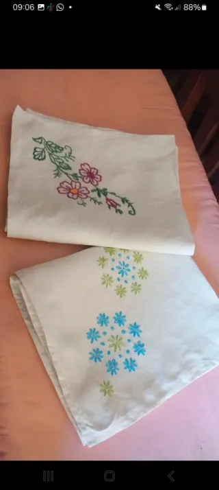 Strofinacci lino vintage ricamati