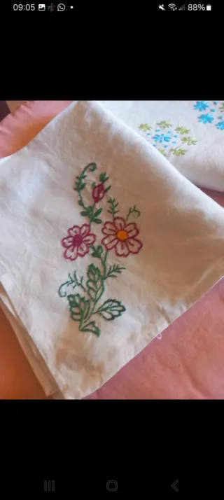 Strofinacci lino vintage ricamati