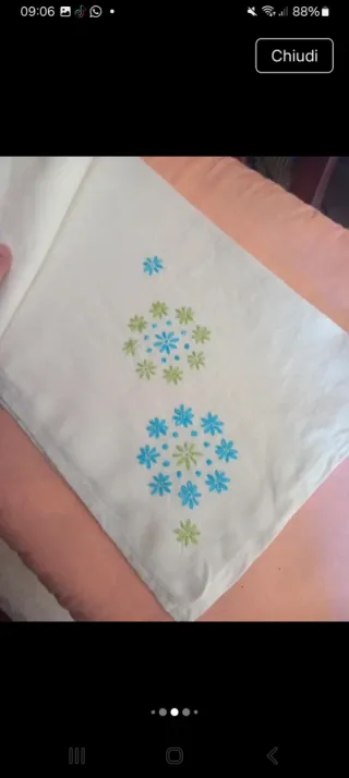 Strofinacci lino vintage ricamati