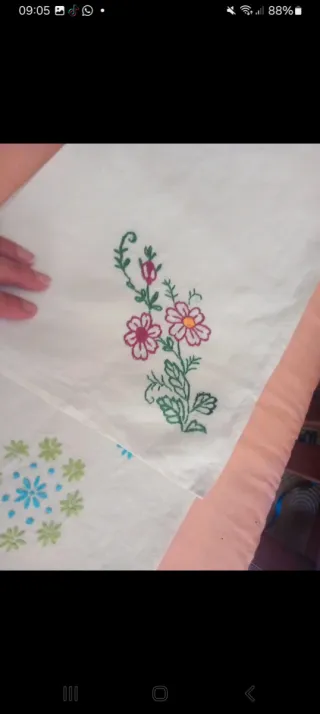 Strofinacci lino vintage ricamati