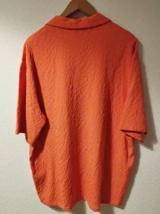 Camisa Bershka Naranja y Rosa