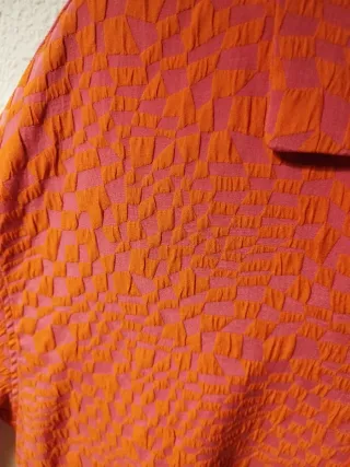 Camisa Bershka Naranja y Rosa