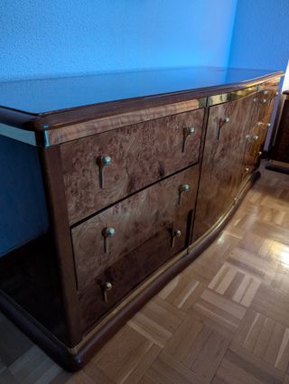 NEGOCIABLE-Dormitorio: cómoda + 2 mesillas madera