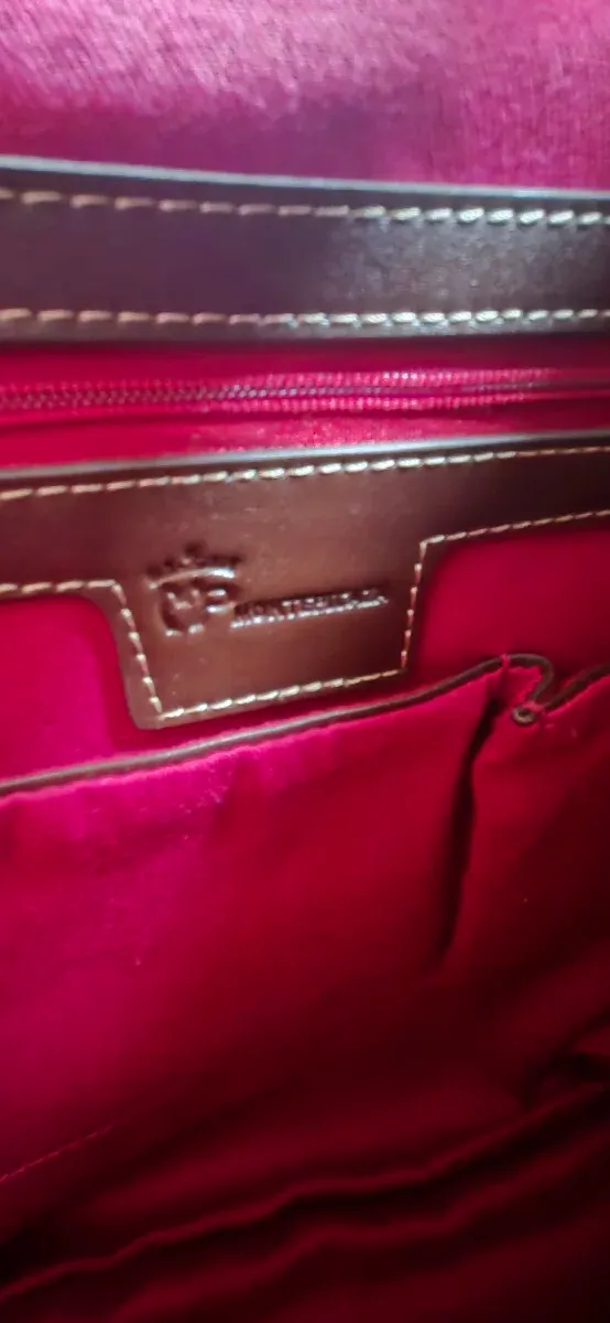 Bolso de hombro Montepicaza beige y marrón