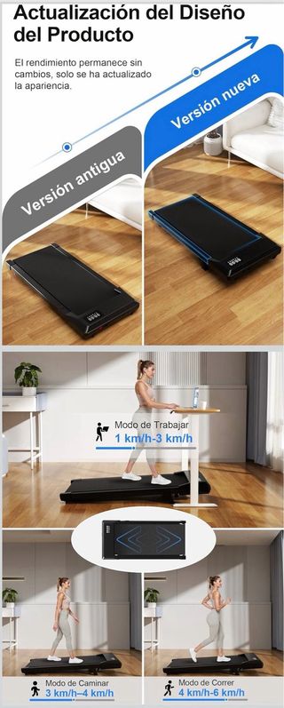 Cinta de Correr Plegable Inclinacion 6% Caminador