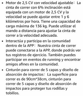 Cinta de Correr Plegable Inclinacion 6% Caminador
