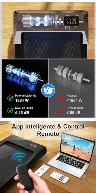 Cinta de Correr Plegable Inclinacion 6% Caminador