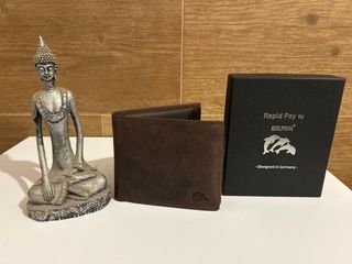 Cartera Hombre Piel Marrón RFID Dolphin