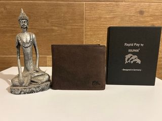 Cartera Hombre Piel Marrón RFID Dolphin