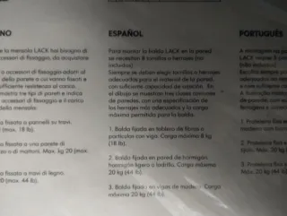 Estante pared LACK IKEA blanco 190x26 cm