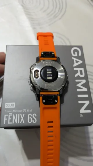 Garmin Fenix 6S Solar Naranja/Plata