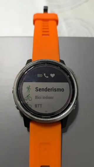 Garmin Fenix 6S Solar Naranja/Plata