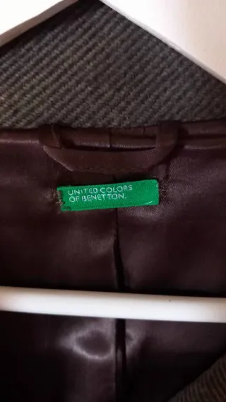 Cappotto Benetton donna tg 42 con cintura marrone