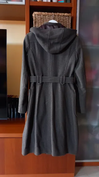 Cappotto Benetton donna tg 42 con cintura marrone