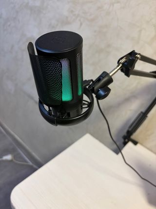 Micrófono PC RGB Negro/Multicolor Mute touch