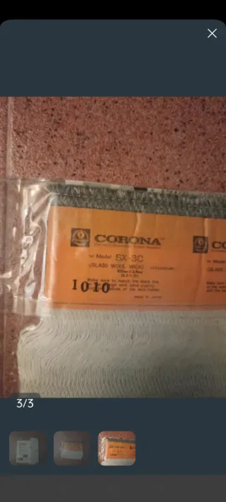 Mecha Estufa Queroseno Corona Glass Wool
