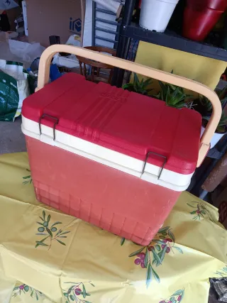 Nevera Grande Vintage Roja y Blanca