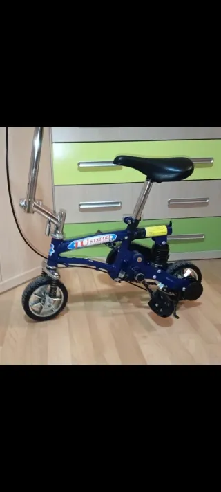 Bicicleta Plegable Azul