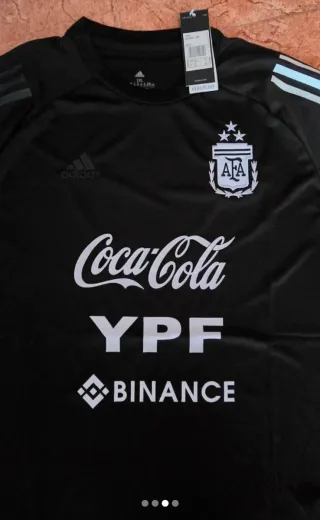 Camiseta Entrenamiento Argentina Adidas Negra