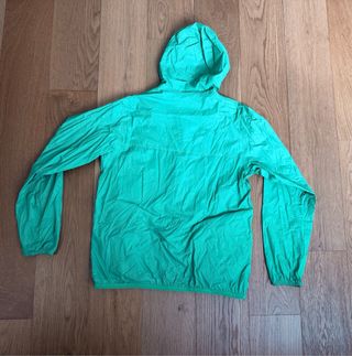 K-Way impermeabile con cappuccio verde taglia M