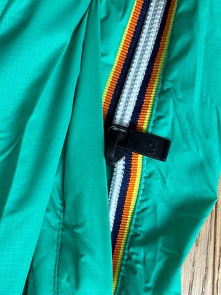 K-Way impermeabile con cappuccio verde taglia M