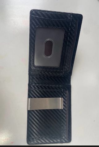 Portafoglio in carbonio nero