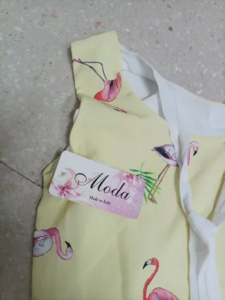 Camisa flamencos amarilla talla L