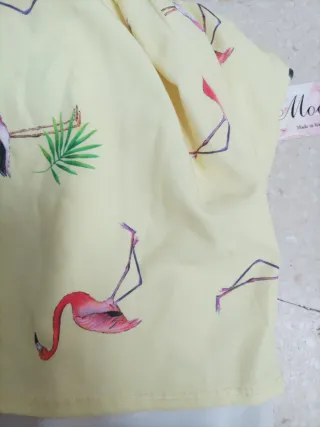 Camisa flamencos amarilla talla L